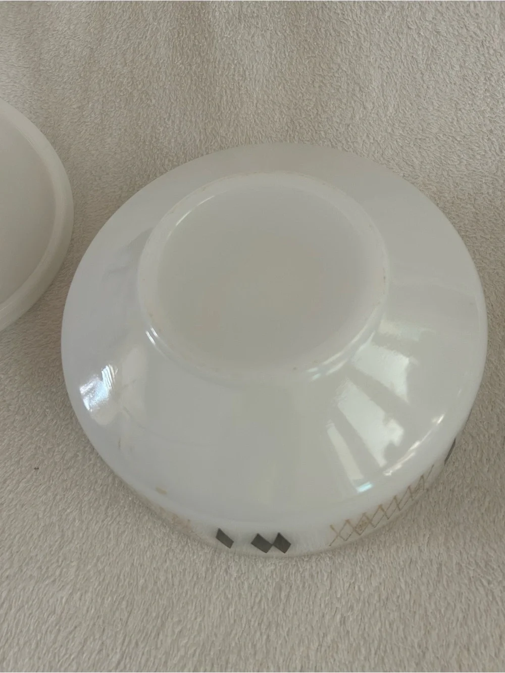 VTG Federal Glass 3.5 QT Casserole Dish & Lid Black Diamond Pattern MCM Retro